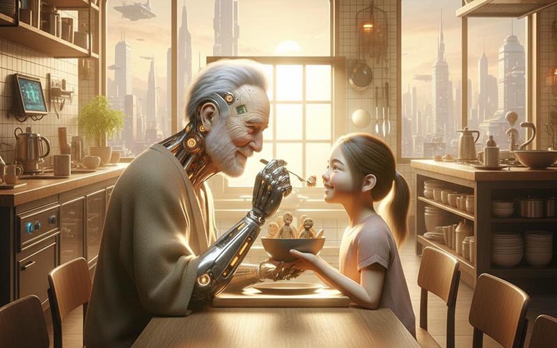 Bunicul robot și ceilalți profesori: cum pot roboții cu inteligență artificială să modeleze educația viitorului