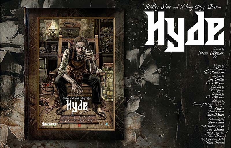 HYDE – un roman grafic creat cu sprijinul lui Johnny Depp și al lui Ridley Scott